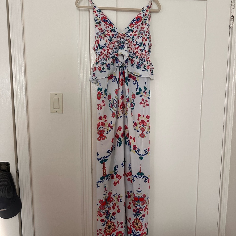 Floral Maxi Dress with Ruffle Detail